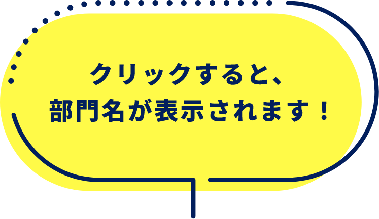 画像：クリックすると部門が表示されます！